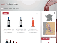 Tablet Screenshot of chateaumeric.com